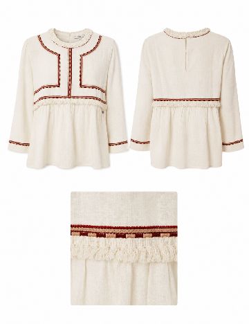 Bluza Pepe Jeans, ecru