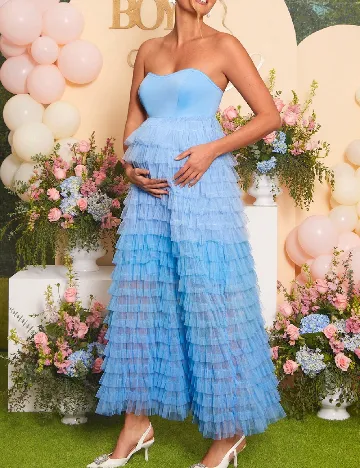 Rochie lunga SHEIN Maternity, albastru