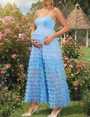 Rochie lunga SHEIN Maternity, albastru