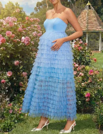 Rochie lunga SHEIN Maternity, albastru