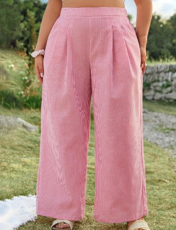 Pantaloni SHEIN CURVE, roz