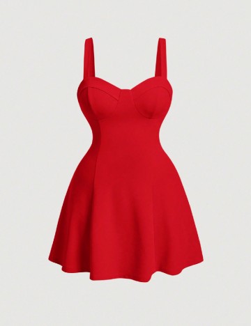 Rochie scurta SHEIN CURVE, rosu