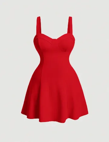 Rochie scurta SHEIN CURVE, rosu