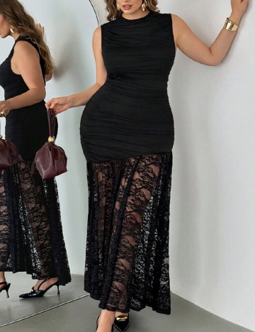 Rochie lunga SHEIN CURVE, negru