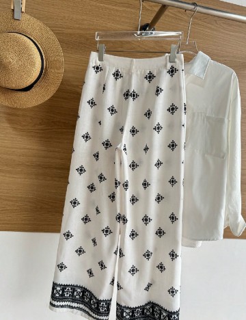Pantaloni SHEIN, alb