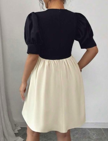 Rochie scurta SHEIN, negru/crem