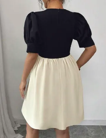 Rochie scurta SHEIN, negru/crem