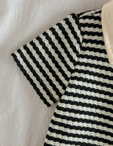Compleu Shein Kids, crem/negru
