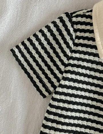 Compleu Shein Kids, crem/negru