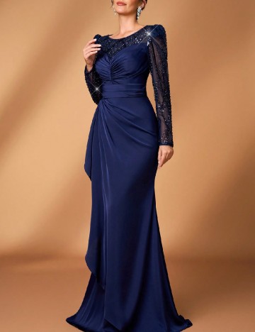Rochie lunga SHEIN, bleumarin inchis