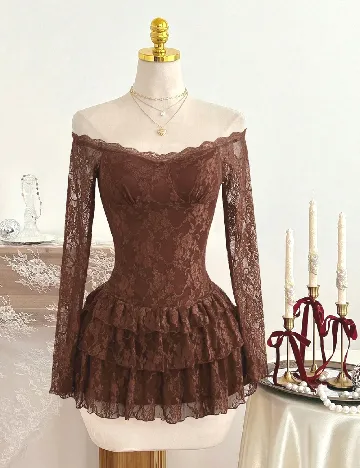 Rochie scurta SHEIN, maro