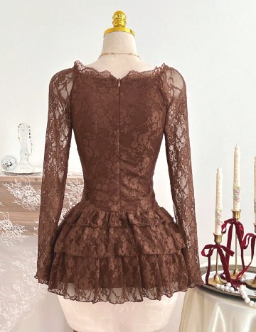 Rochie scurta SHEIN, maro