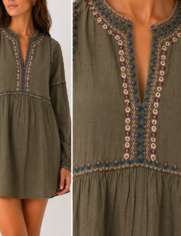 Rochie scurta Pepe Jeans, verde