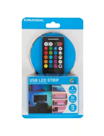 Banda LED 2 x 50 cm, 32 LED-uri Grundig, mix culori