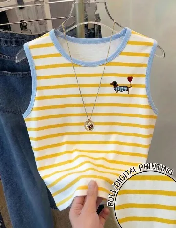 Top SHEIN, galben