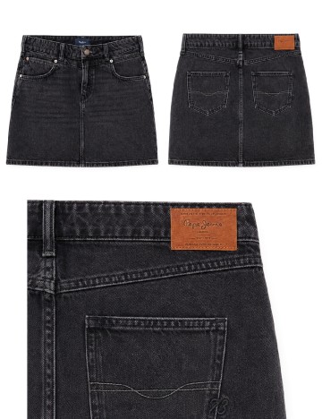 Fusta Pepe Jeans, gri