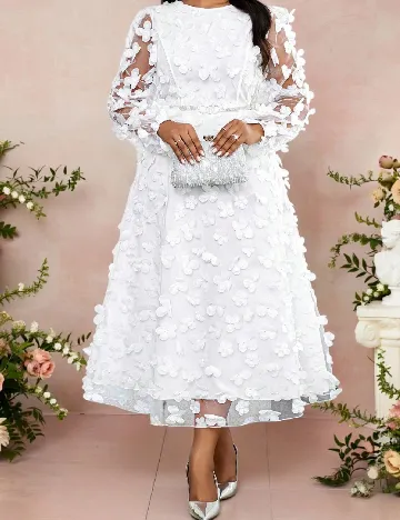 Rochie medie SHEIN CURVE, alb