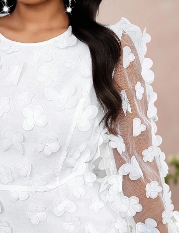 Rochie medie SHEIN CURVE, alb