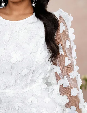 Rochie medie SHEIN CURVE, alb