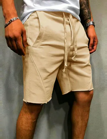 Pantaloni scurti SHEIN, maro deschis