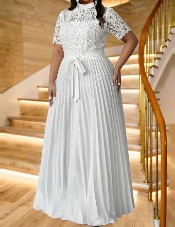 Rochie lunga SHEIN CURVE, alb