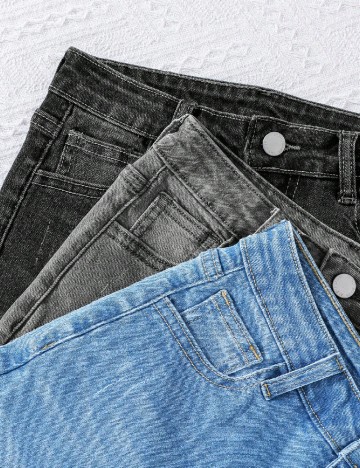 Set Pantaloni scurti 3 perechi Shein Kids, mix culori