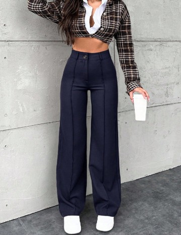 Pantaloni SHEIN, bleumarin