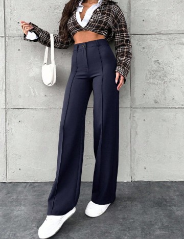 Pantaloni SHEIN, bleumarin