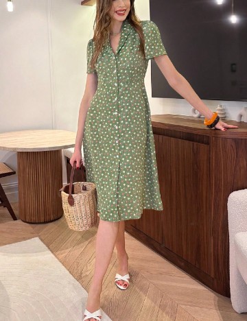 Rochie scurta SHEIN, verde