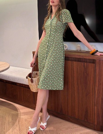 Rochie scurta SHEIN, verde
