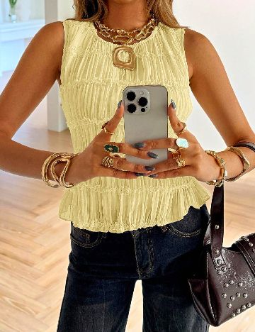 Top SHEIN, galben