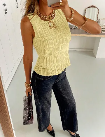 Top SHEIN, galben