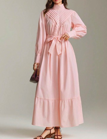 Rochie lunga Ontre, roz