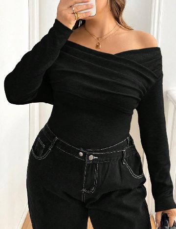 Bluza SHEIN CURVE, negru