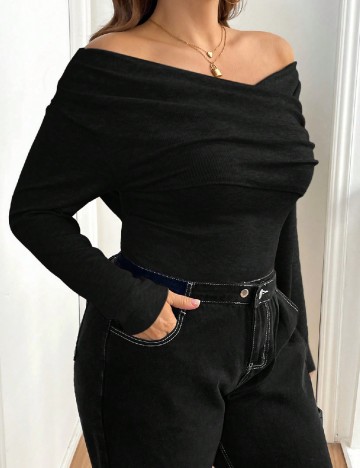 Bluza SHEIN CURVE, negru