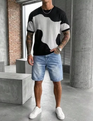 Pantaloni scurti SHEIN, albastru