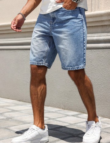 Pantaloni scurti SHEIN, albastru