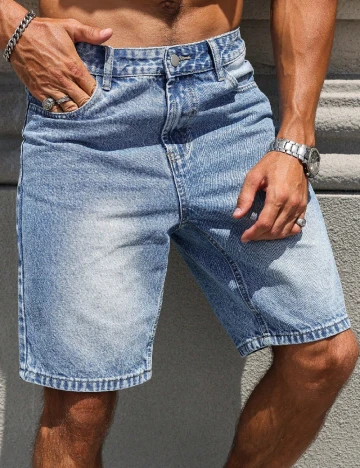 Pantaloni scurti SHEIN, albastru