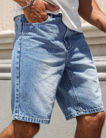 Pantaloni scurti SHEIN, albastru