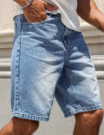 Pantaloni scurti SHEIN, albastru