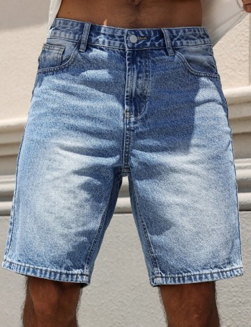 Pantaloni scurti SHEIN, albastru