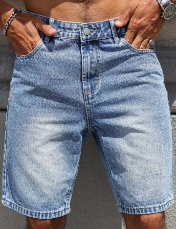Pantaloni scurti SHEIN, albastru