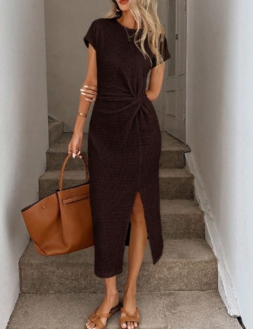 Rochie medie SHEIN, maro inchis