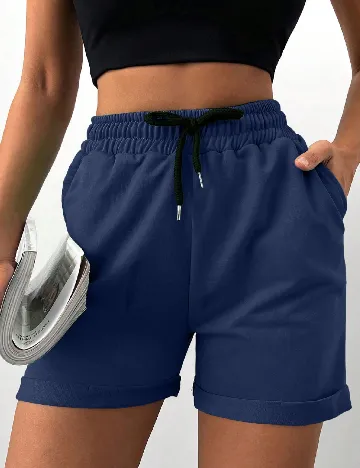 Pantaloni scurti SHEIN, albastru