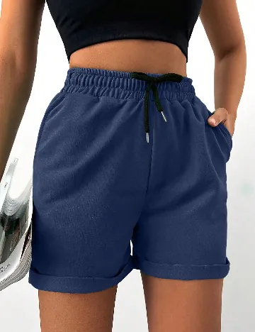 Pantaloni scurti SHEIN, albastru