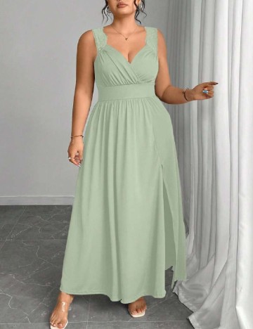 Rochie lunga SHEIN CURVE, verde