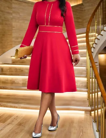 Rochie medie SHEIN CURVE, rosu