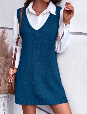 Rochie scurta SHEIN, albastru