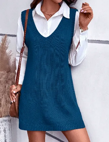 Rochie scurta SHEIN, albastru