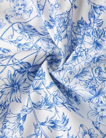 Rochie scurta SHEIN, albastru/alb